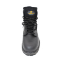 Black lace up high ankle knight goodyear welt oxford split leather military duty kitchen safety shoes combat boots